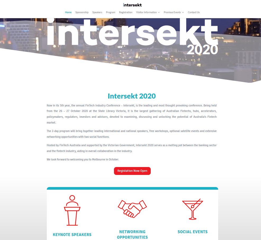 Intersekt Festival 2020 Website